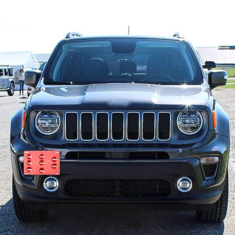 Xotic Tech Red Metal Front Bumper Tow Hook License Plate
