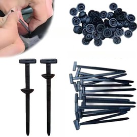 100PCS Nylon Universal Cable Tie Buckle, Heavy Duty Self-Locking Zip Ties with Button Lock, UV-Resistant Fasteners, for Car Fender Trunk Repair