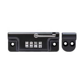 ABUS CL/DFNLI Security Bolt with Number Combination 322/112 Black - Door Bolt for Gates, Stable Doors, Animal Cages, Cabinets, Sheds and Wooden Boxes - 4 Digit Selectable Combination Code