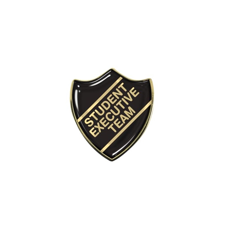 Student Executive Team Black School Shield Badge