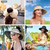Maylisacc Adjustable Straw Open Top Straw Sun Hat Roll-Up Design,
