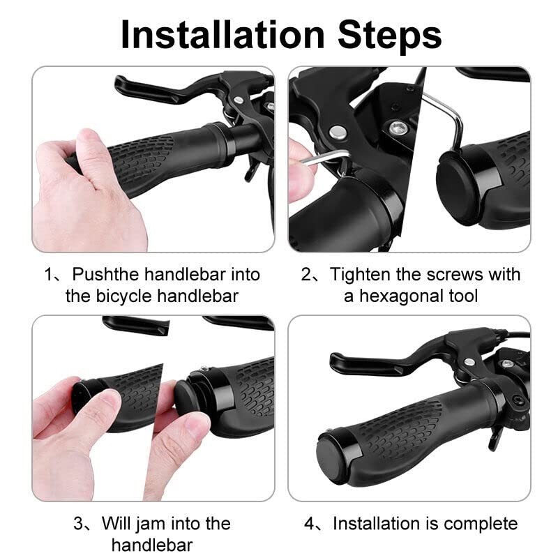 Cycling Lock-On MTB Ergonomic Mountain Bike Rubber Grips Bicycle Handlebar,