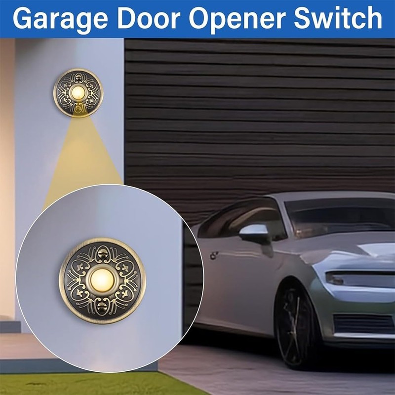 Doorbell Push Button, Bronze Lighted Doorbell Button Wall Mount Door