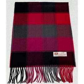 Unbranded Winter Warm 100% CASHMERE Scarf Wrap Plaid Black/Gray/Ber