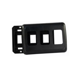 JR Products 12325 Triple Switch Base and Face Plate - Black