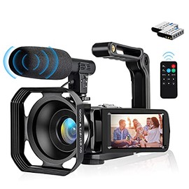 Lovpo Camcorder Video Camera,4K 30FPS WiFi Digital Camera Recorder,48MP YouTube Vlogging Camera Recorder for YouTube (Normal)