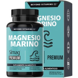 Beyond Vitamins Magnesio Marino Natural SIMAG. Alta Bio Disponibilidad y Absorción potenciado con Piperina. Francés del Mar Mediterraneo. Sólo Se Nece