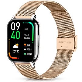 Harikiri Metal Bands Compatible with Fitpolo smart watch IDW13/IDW16/IDW19,22mm Straps for Woneligo W13,Veryfit IDW19,TOOBUR IDW26/IDW20/IDW16,FITVII HM57/HM78/H56,RUIMEN D1/H1 for Smartwatch