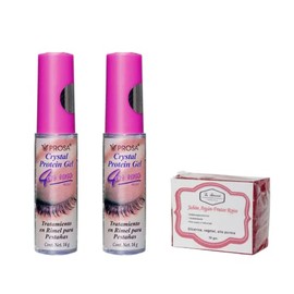 Prosa 4 en 1  2 Pack Mascara Pestañas Rimel Varios Modelos  1 Jabón 50g La Artesanal (Protein Gel)                                                    