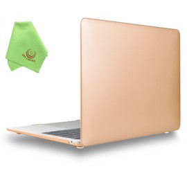UESWILL Compatible with MacBook Air 13 inch Case 2021 2020 2019 2018 Model A2337 (M1) A2179 A1932, with Retina Display Touch ID, Matte Protective Hard Shell Case Cover, Gold