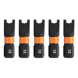 Spanner #12 Impact Driver Bit - Railer Snake Eye #12 S2 Steel 1 Inch Spanner Insert Bits (5 Pack)
