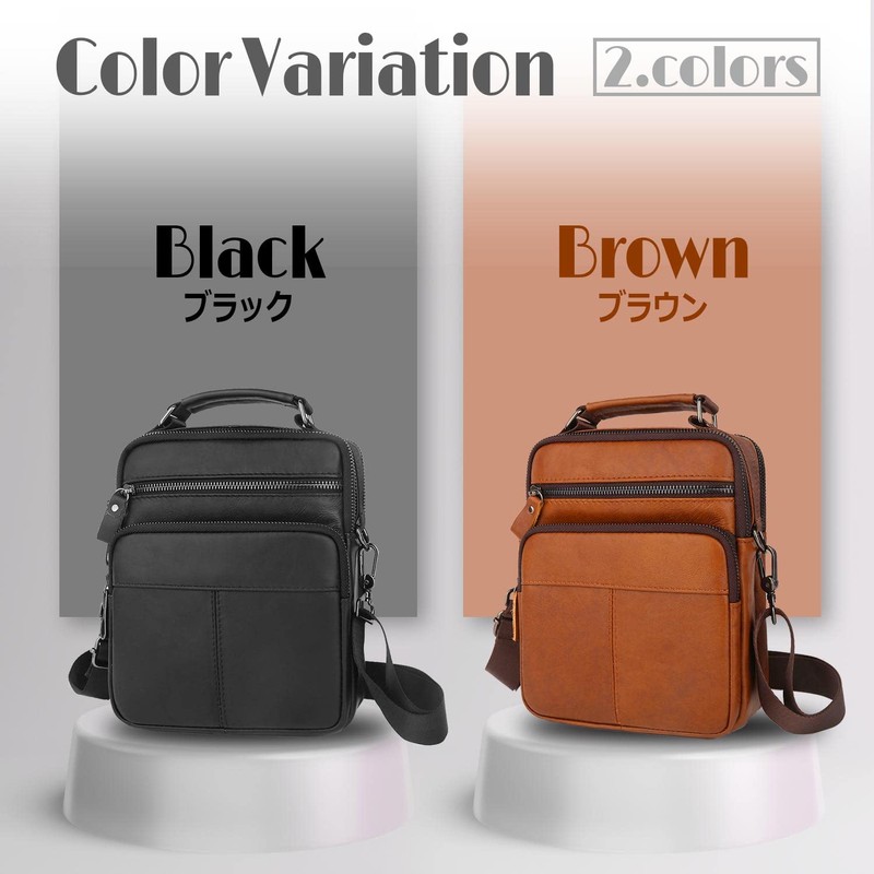 LASTOS Men's Leather Shoulder Bag, Crossbody Shoulder Bag, For Work