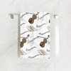 senya Violin with Music Notes Hand Towel Ultra Soft Luxury