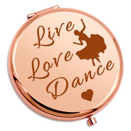 Dance Lover Gift Dance Teacher Gifts Compact Makeup Mirror Dance Gift for Ballet Girl Ballerina Dancer Daughter Graduation Birthday Gift Compact Mirror Ballet Tap Jazz Modern Dance Recital Gift