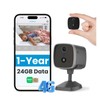 EIOTMART 4G LTE Indoor Security Camera with 1-Year Unlimited Data