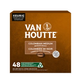 Van Houtte Colombian Medium K-Cup Coffee Pods, 48 Count For Keurig Coffee Makers