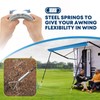 Kohree RV Awning Tie Down Kit, Heavy-Duty Camper Awning Anchors