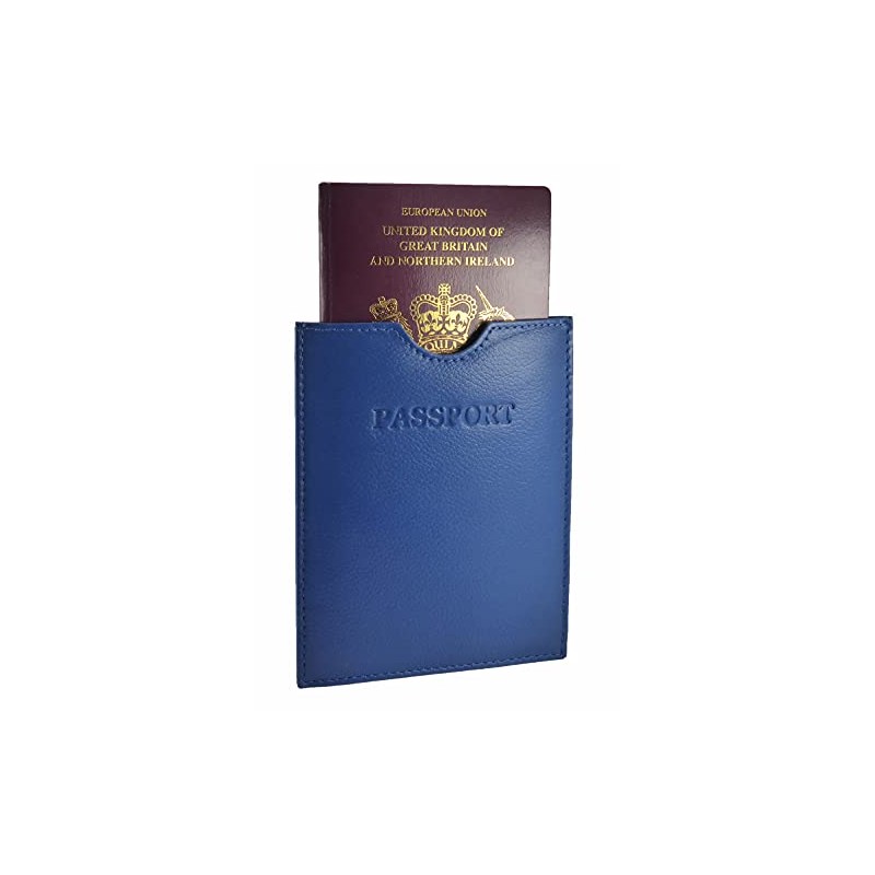 Travel Passport Holder Sleeve Protector Cover Wallet Real Leather RFID