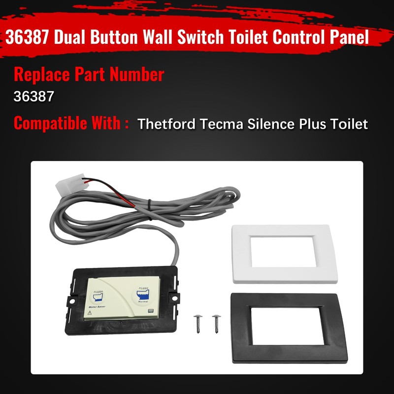 Wall Switch for Thetford Tecma Silence Plus, 36387 RV Toilet