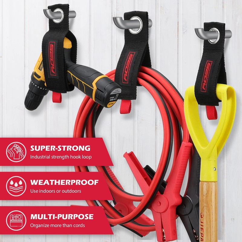 20 Pack Heavy Duty Garage Storage Hooks with Extension Cord