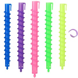 WILLBOND 40 Pieces Hair Perm Rod Spiral Plastic Long Barber Hairdressing Styling Curling Perm Rod Hair Rollers Salon Tools for Women(5.98 x 0.47 Inch)