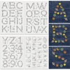 DOODLREAM 60Pcs A-Z Alphabet and Number Galaxy Embroidery Pattern Stabilizer,
