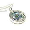 Sterling Silver Avalon Abalone Shell Pendant Necklace with 45cm Silver