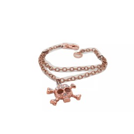 Unbranded Women Rose Gold Metal Boot Chain Bracelet Shoe Skeleton Skull Charm Hot Showgirl