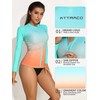ATTRACO Womens Zipper Wetsuits Tops UV Sun Protection Rash Vest