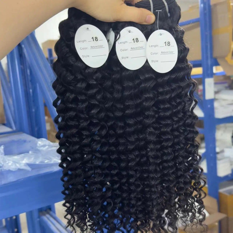 Burmese Curly Hair Bundles Popular Kinky Curly Deep Wave Water