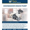 Whirlpool W11396717 Genuine OEM Dishwasher Drain Pump Replacement Part -