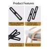 AUXBC 4 PCS 7.8" Black Flat Mending Plate Support with