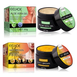 Crema Aceleradora De Bronceado Premium Marrón,loción Bronceadora De Aceite De Zanahoria,acelerador De Bronceado Para Exteriores,gel De Aloe Vera Reparador De La Piel (1 Set)