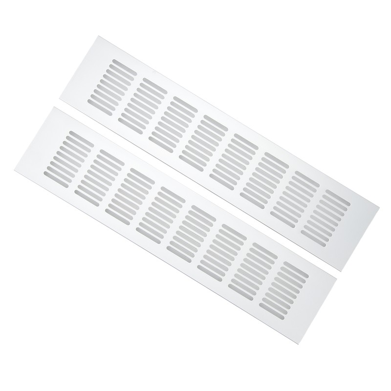 2 Pcs Air Vent Ventilation Grille Aluminium Alloy Rectangular Vent