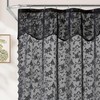 HLC.ME Harper Lace Shower Curtain for Bathroom with Floral Vine