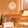 Wood Sauna Clock Large Numbers Elegant Design Decorative Ornament for