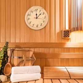 Wood Sauna Clock Large Numbers Elegant Design Decorative Ornament for Sauna Room Home Use