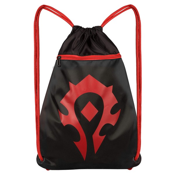 World of Warcraft String Bag, Black/Red, 46 x 36 cm