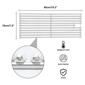 J&HYBBQ Blaze Grill Grates Replacement 1pcs Set, 18" x7-3/8 304 Stainless Steel Cooking Grids for Blaze 3/4/5 Burner Grills (Not Pro Series), Rust-Proof & Easy Clean BlazeGrateTriangleRodlpc
