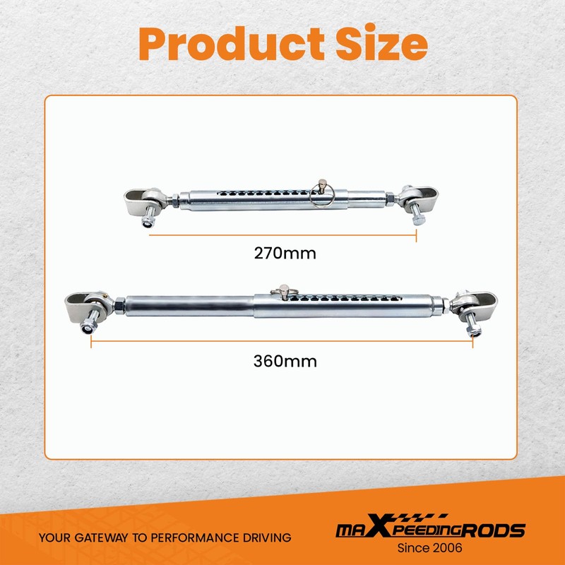 maXpeedingrods Front End Travel Limiters Universal Weld-on Quick Adjustable Mounting