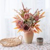 Yorkmills Artificial Roses with Vase, Silk Fake Hydrangea, Autumn Flowers