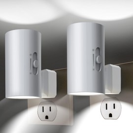 Night Light, Led Night Lights Plug into Wall, Sensor Dusk To Dawn, 0-100 LM Dimmable Night Lights, 5000K Daylight White, Modern Night Lights for Bathroom Bedroom Kitchen Toilet Hallway, 2 Pack