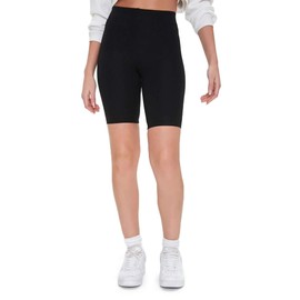 Kuckuck Short Leggings Made of Organic Cotton, High Waist Women's Cycling Shorts for Everyday Use and Sports - black