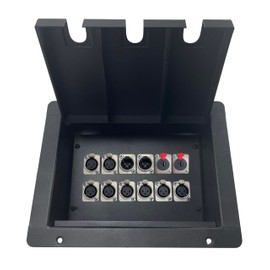 ProCraft Pro Audio Recessed Stage Pocket Floor Box 12 XLR Channels - Any Configuration