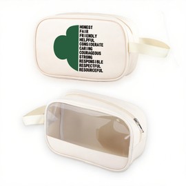 Scout Gift Scout Leader Inspired Clear Cosmetic Bag Girls Girl Power Gift Scout Mom Gift Scout Life Toiletry Bags (Honest MB UK2)