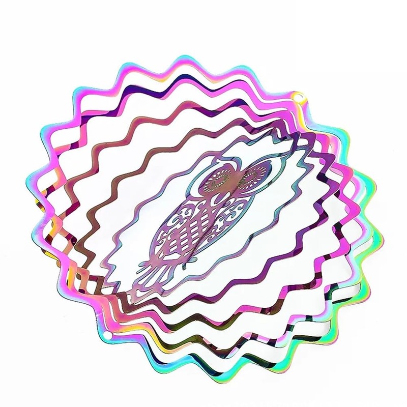 Tiudium Fairy Kinetic Gradient Color Wind Spinner Sculpture 3D Wind