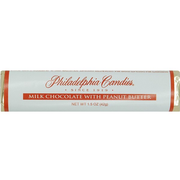 Philadelphia Candies Milk Chocolate with Peanut Butter Bar 1.5 Ounce, Set of 30 (Fundraising / Individual Retail Sale)