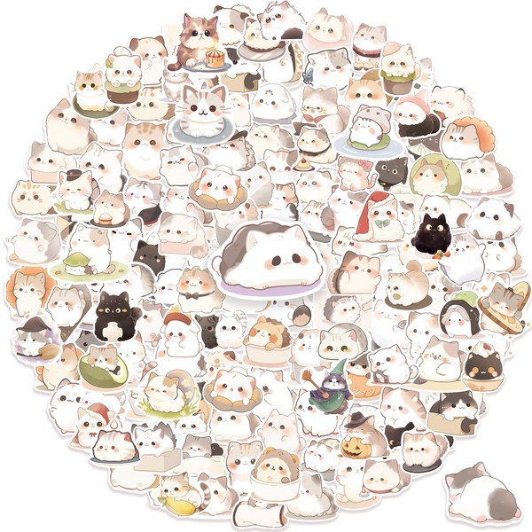300 Pcs Cute Cat Stickers for Water Bottles,SLAPAFLIFE Cute Sticker Pack,Cute Waterproof Stickers, Discover The Charm of Our Kawaii Stickers Collection!