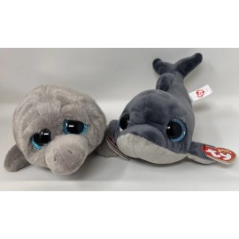 Ty Beanie Boos Echo The Dolphin & Milo The Manatee