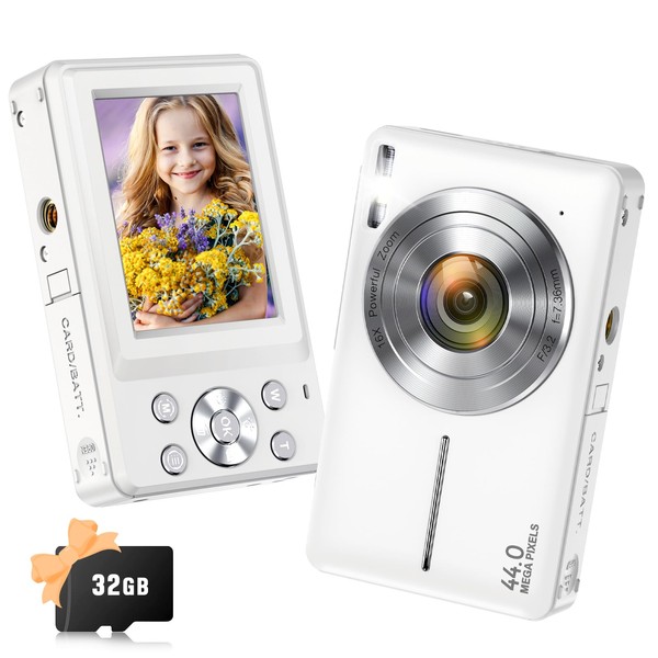 Jukanur Digital Camera, 2024 Upgraded Camera for Kids with 32GB